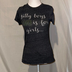 "Silly boys camo is for girls” soffe tshirt size large
